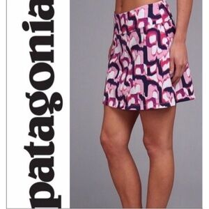 NWT Patagonia Pink Purple Navy Print Tidal Mini Skirt